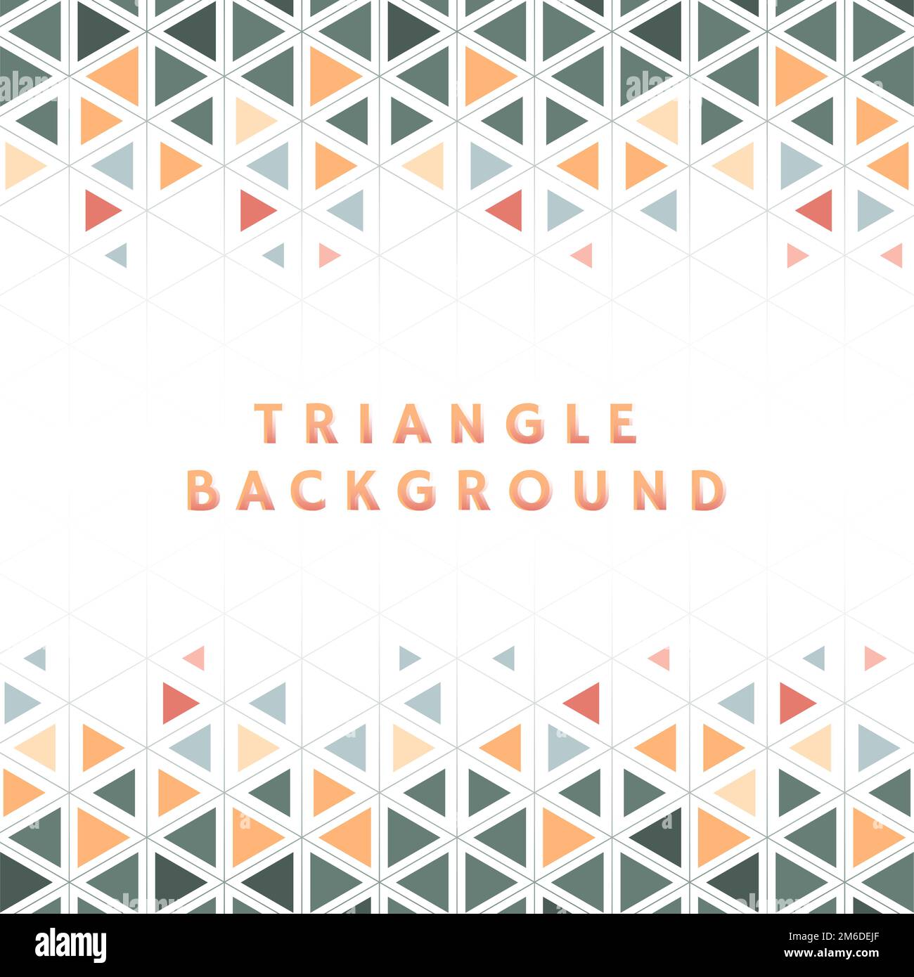 Colorful triangle patterned on white background Stock Vector