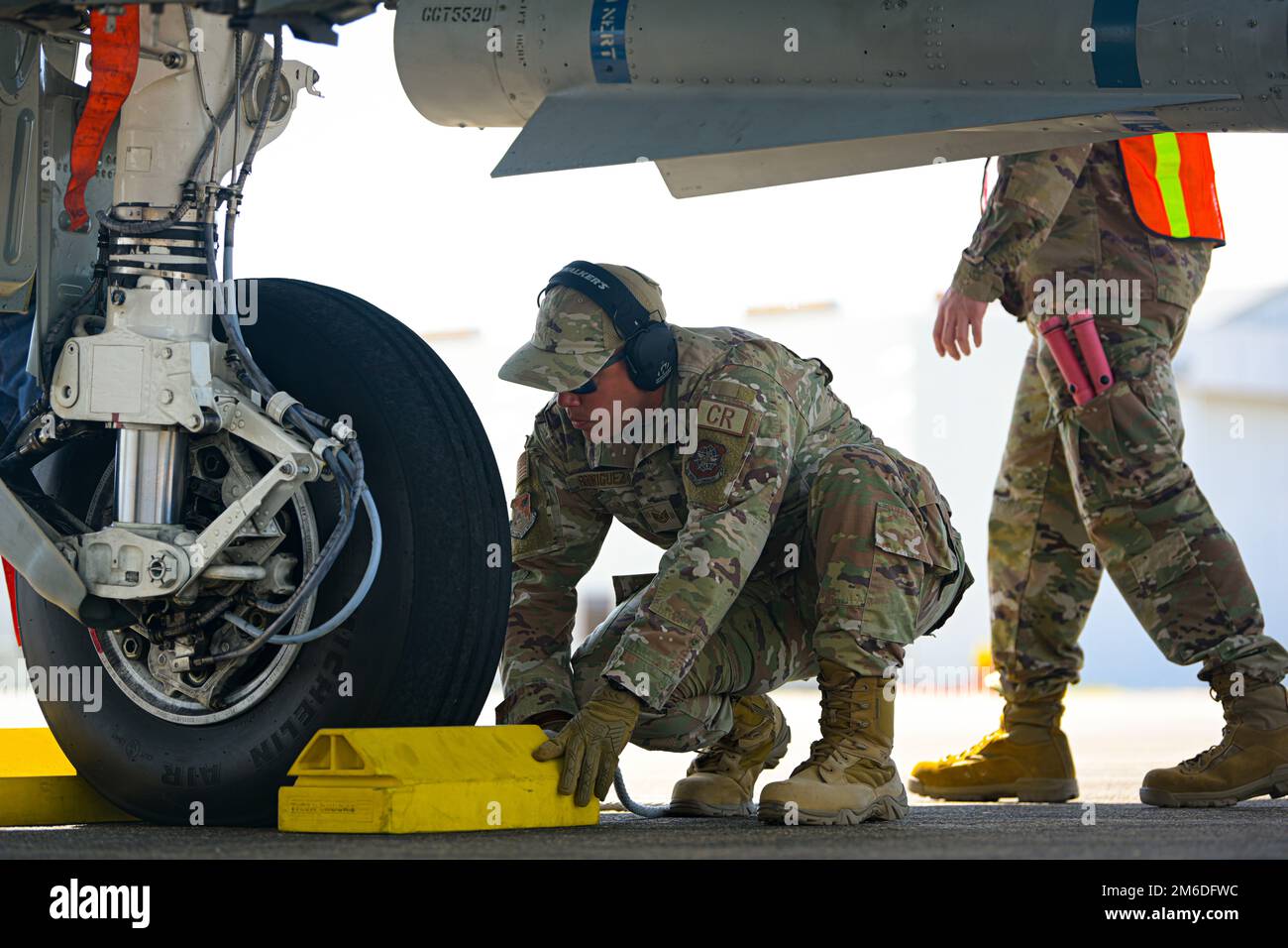 U.S. Air Force Tech Sgt. Moises Rodriguez, left, an aerospace ...