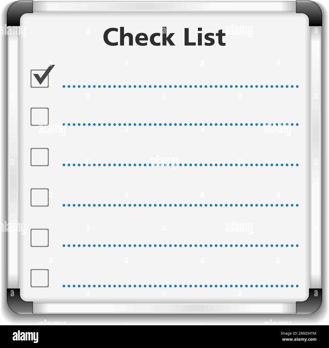 Check list on whiteboard, vector eps10 illustration Stock Vector Image