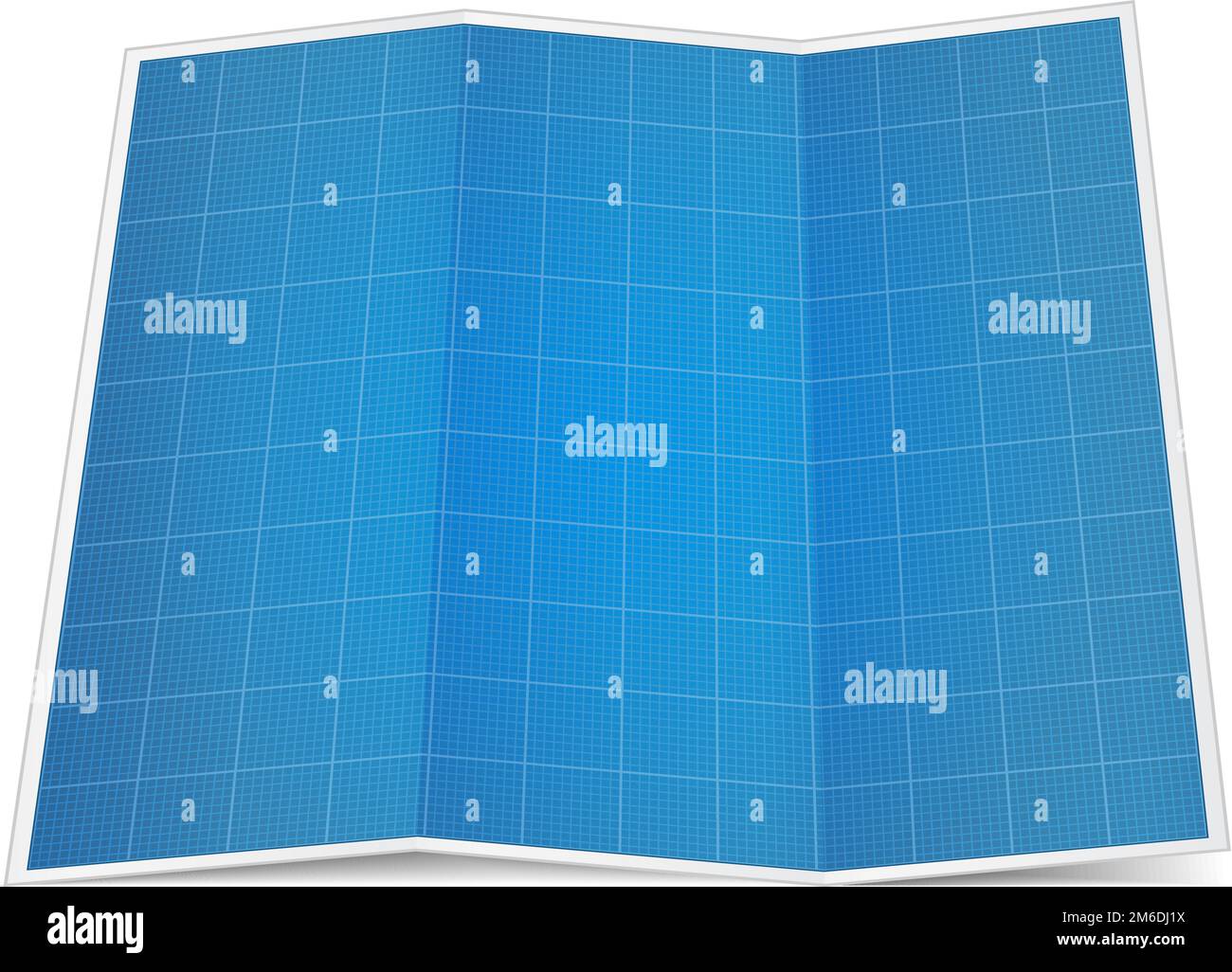 Folded blueprint paper, vector eps10 illustration Stock Vector Image