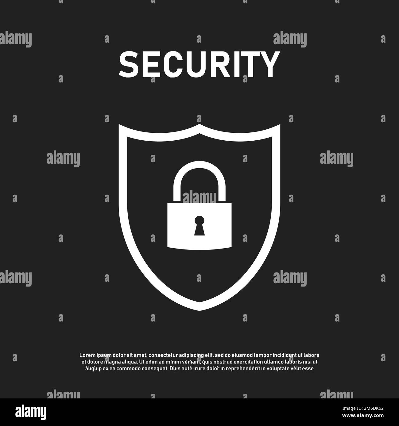 Security or sheild icon. Symbol of safety. Internet protection. Web antivirus sign. Danger element. Sheild with lock. Stock Photo