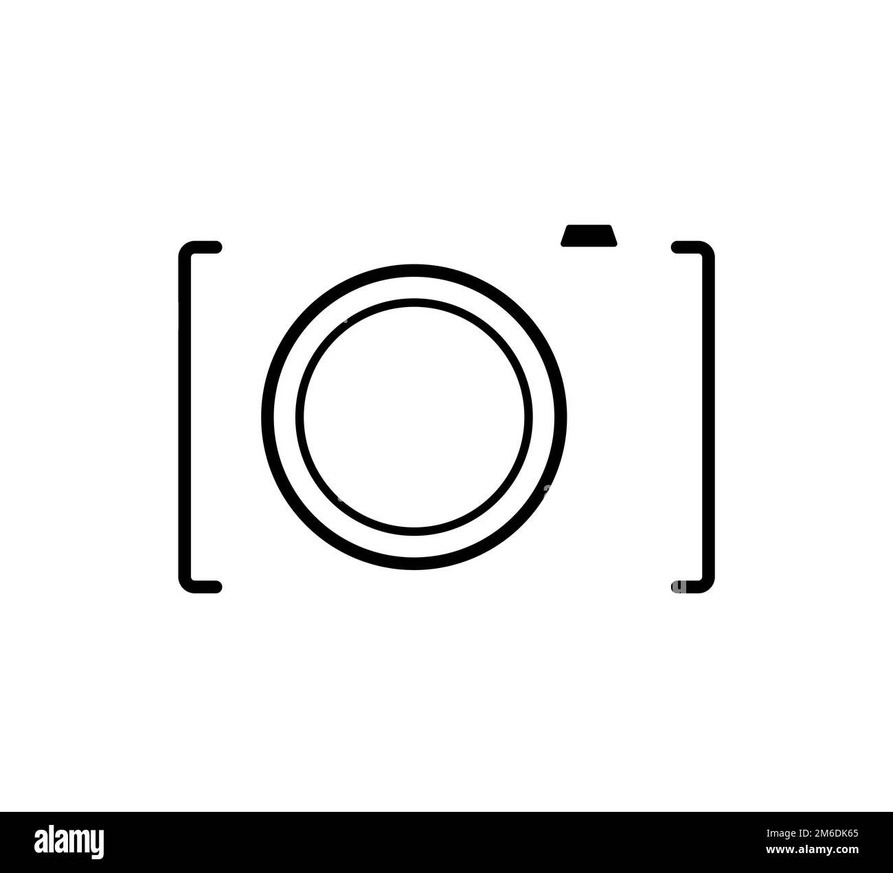 Camera icon in linear style. Photography element. Icon for web or applications. Stock Photo