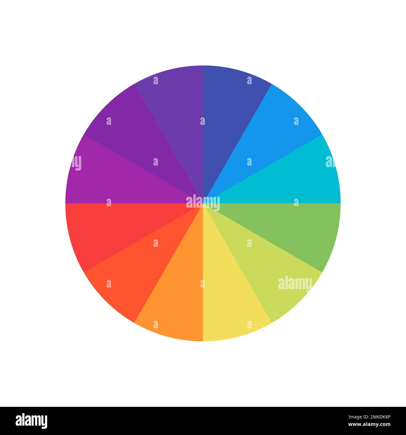 Colored circle. Wheel colour spectrum. Circle palette. Multicolored circle flat template. Stock Photo