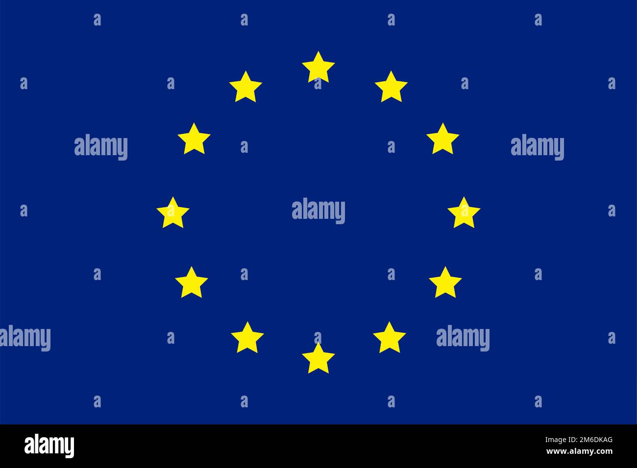 European flag. Union of europe symbol. Blue flag with circle stars. Official Europe sign Stock