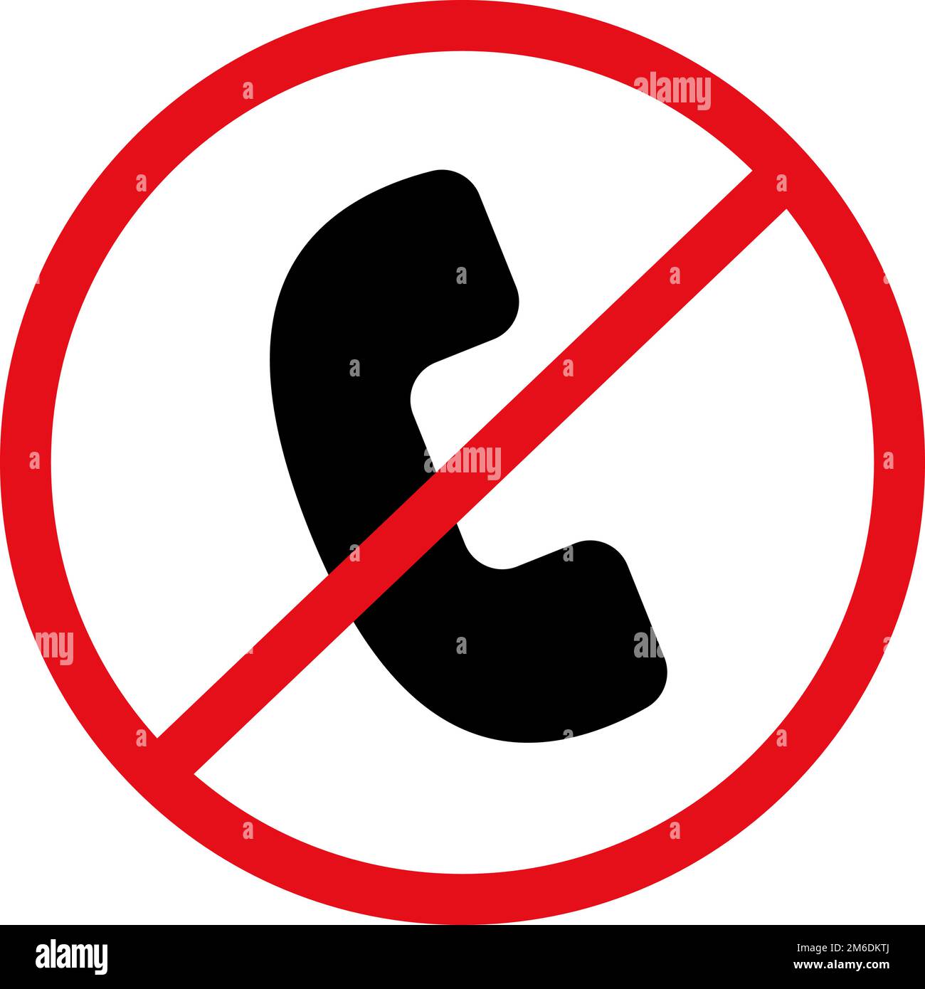 Do Not Call sign. Call restriction. Editable vector. Stock Vector