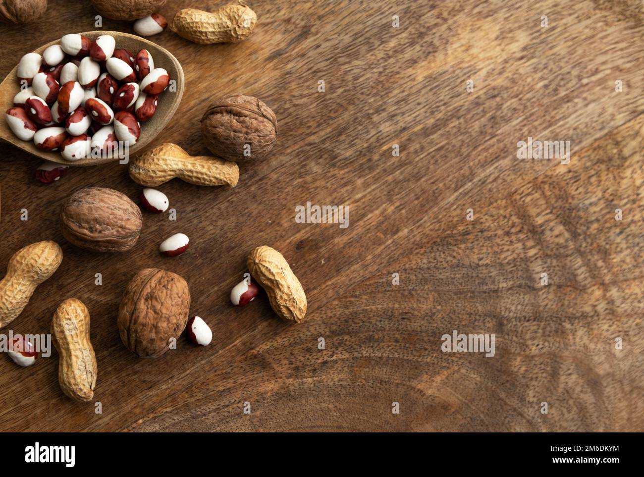 Set of different foods whole grains, beans and legumes, seeds and nuts