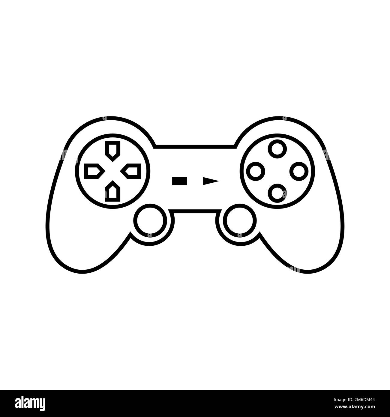 Vector icon for game-pad with buttons flat Stock Photo