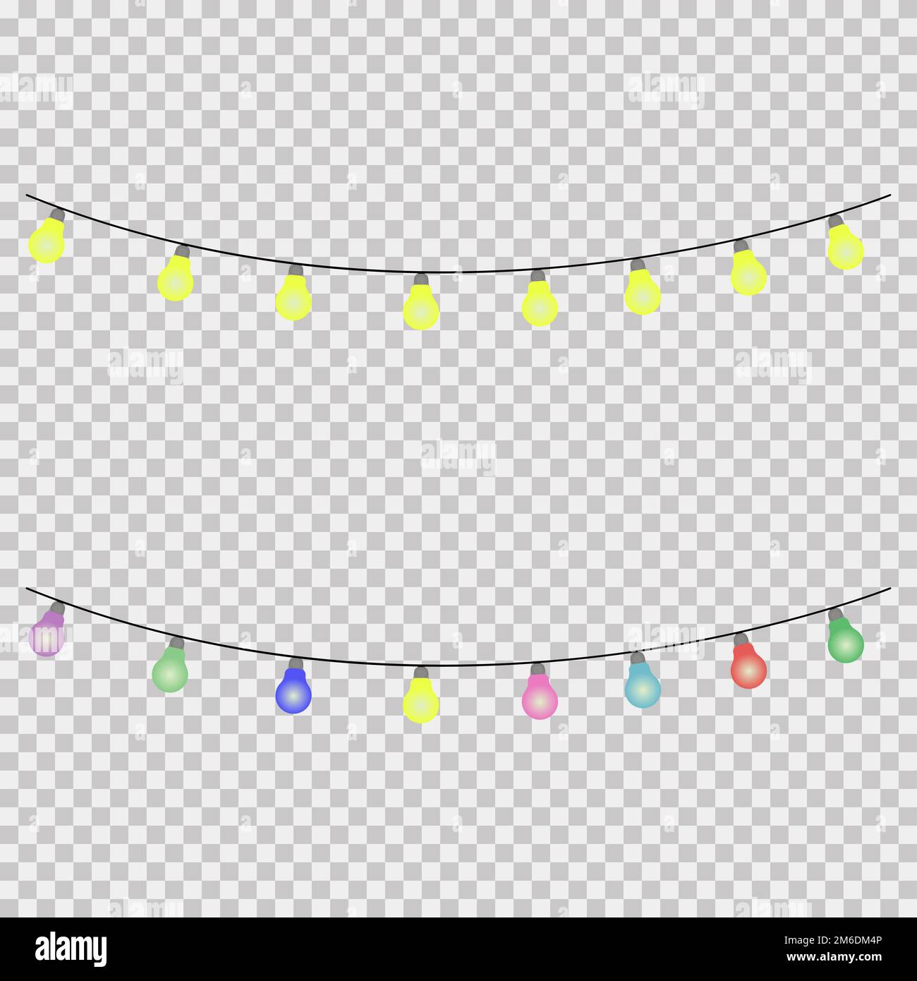 Vector illustration for christmas lights colorful lights party Winter celebration Stock Photo