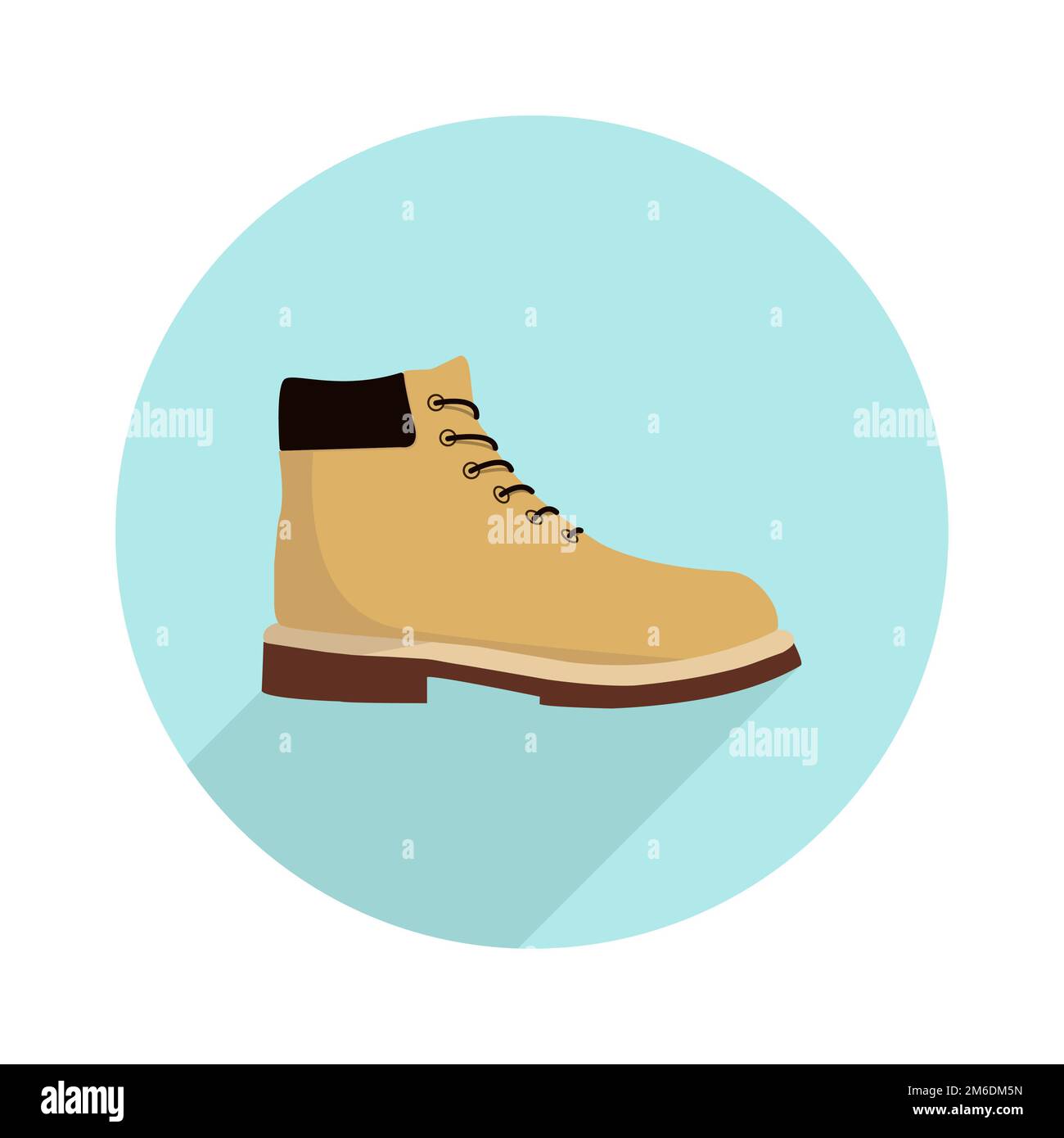 Vector illustraion for boot or winter shoe flat design Stock Photo
