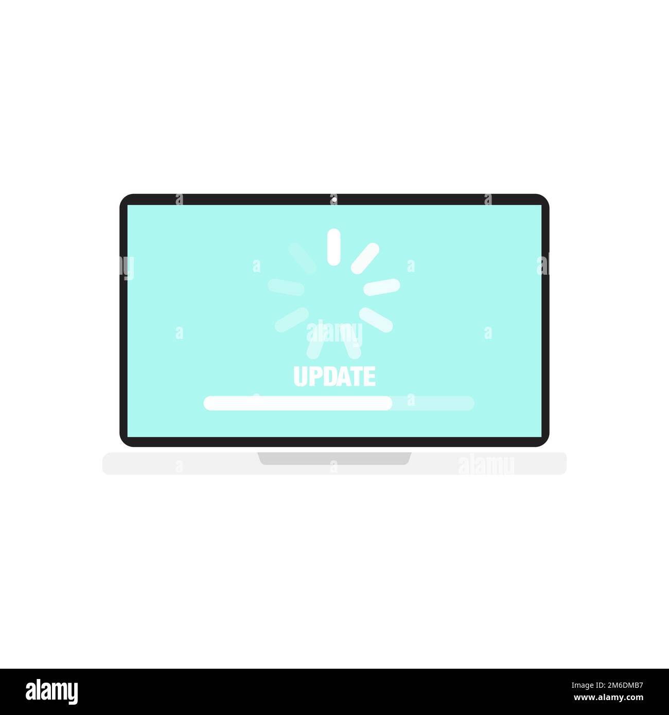 Vector illustration for update device laptop flat design Stock Photo