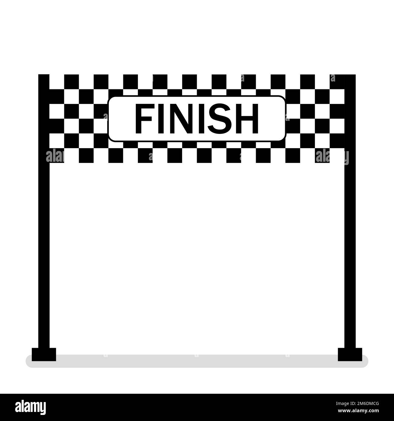 Figure At Custom Finish Line  Great PowerPoint ClipArt for