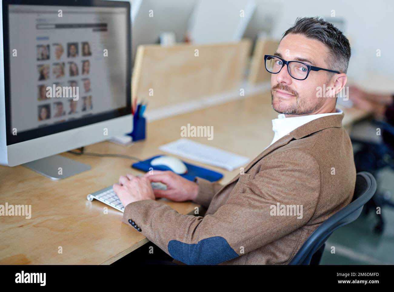 Hes talented and experienced. a designer at work in an office. Stock Photo