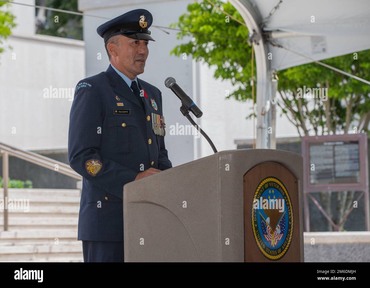 Royal new zealand air force warrant officer guy lipsham reads lines