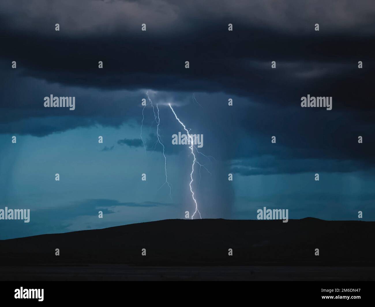 Lightning in the sky. Electric discharges in the sky Stock Photo Alamy