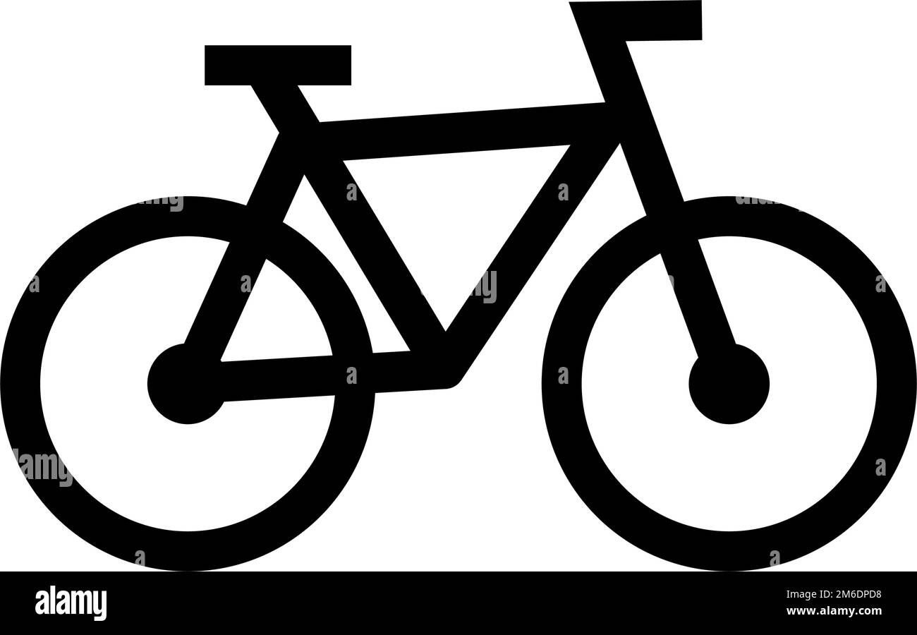 Bicycle and bike rental. Cycling. Bicycle parking sign. Editable vector. Stock Vector