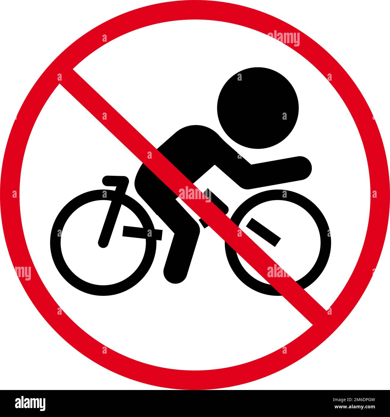 Bicycle parking prohibited sign. Bicycle riding prohibited area. Vector. Stock Vector