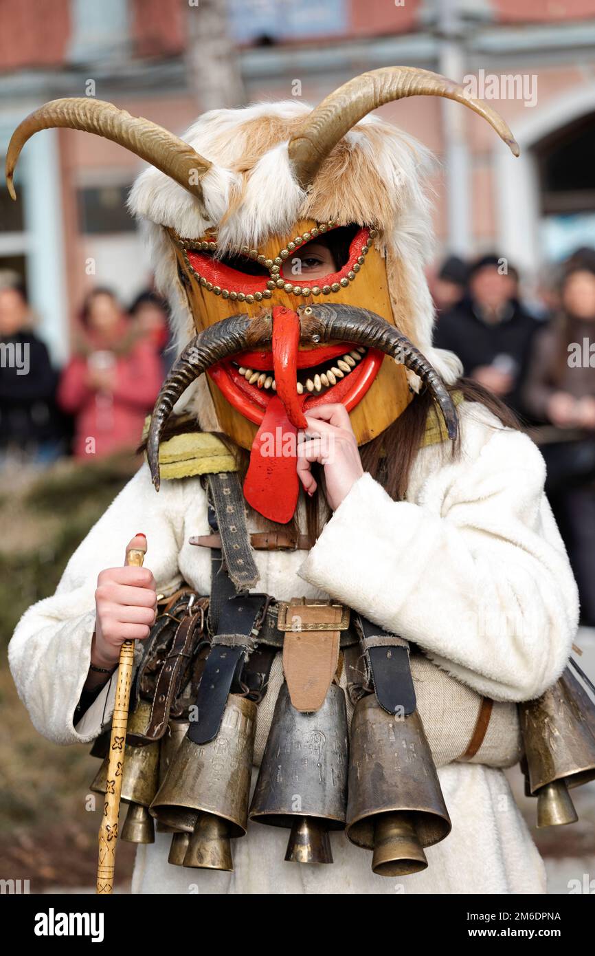 Masquerade festival in Breznik, Bulgaria Stock Photo