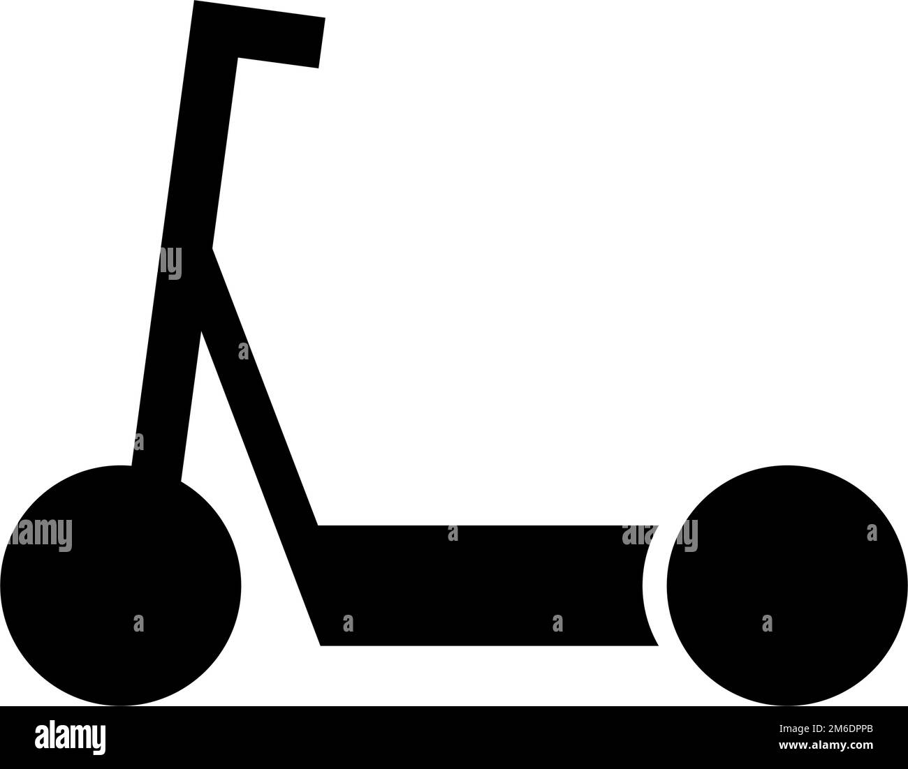 Kickboard silhouette icon. Scooter. Editable vector. Stock Vector