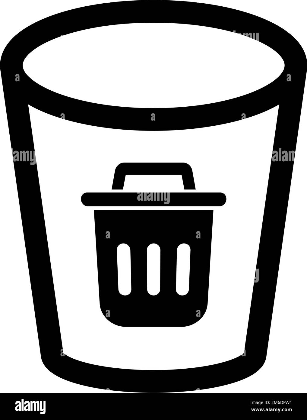 Trash can marked trash can. Editable vector Stock Vector Image & Art