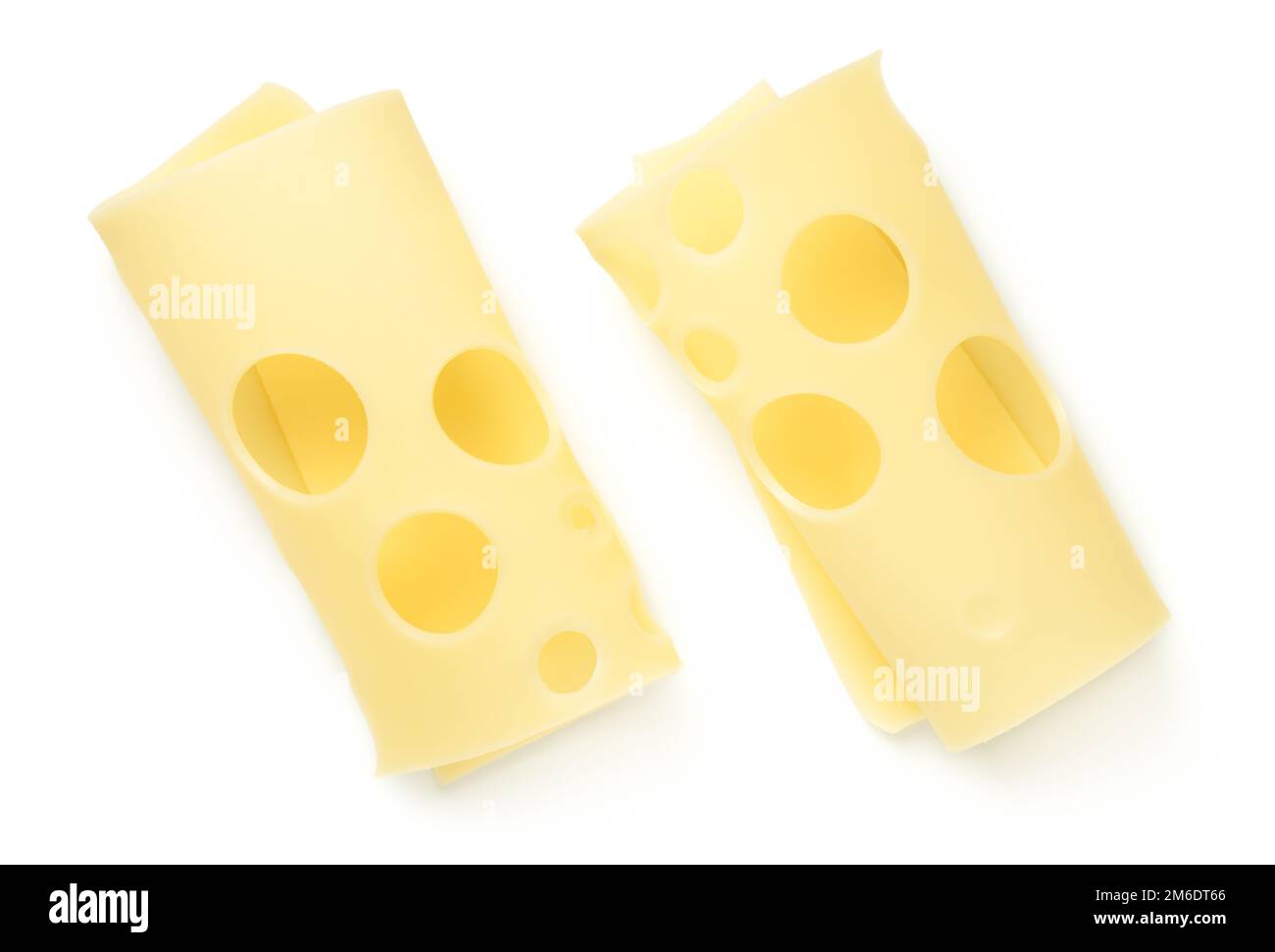 Emmentaler Cheese Slices Isolated On White Background Stock Photo Alamy