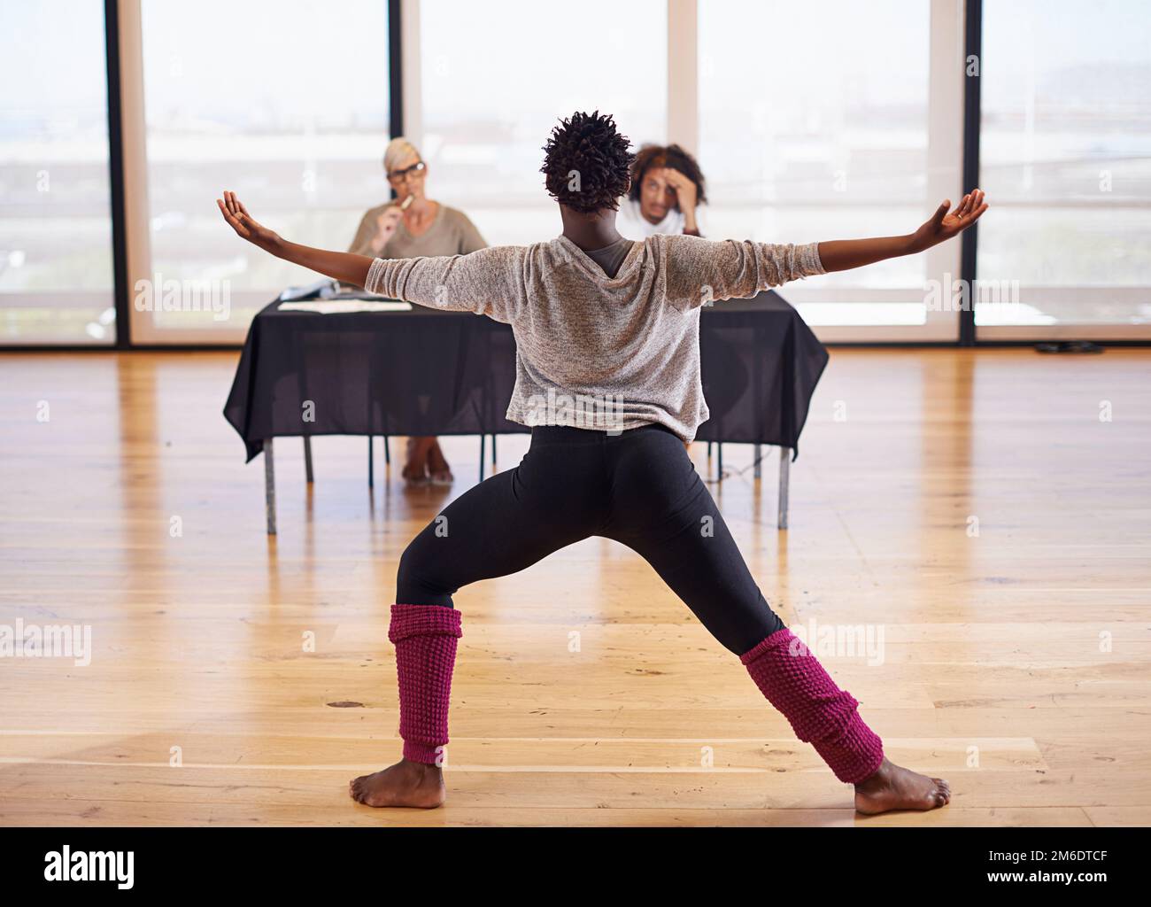 Shes Chasing Her Dreams Rearview Shot Of A Female Dancer Performing