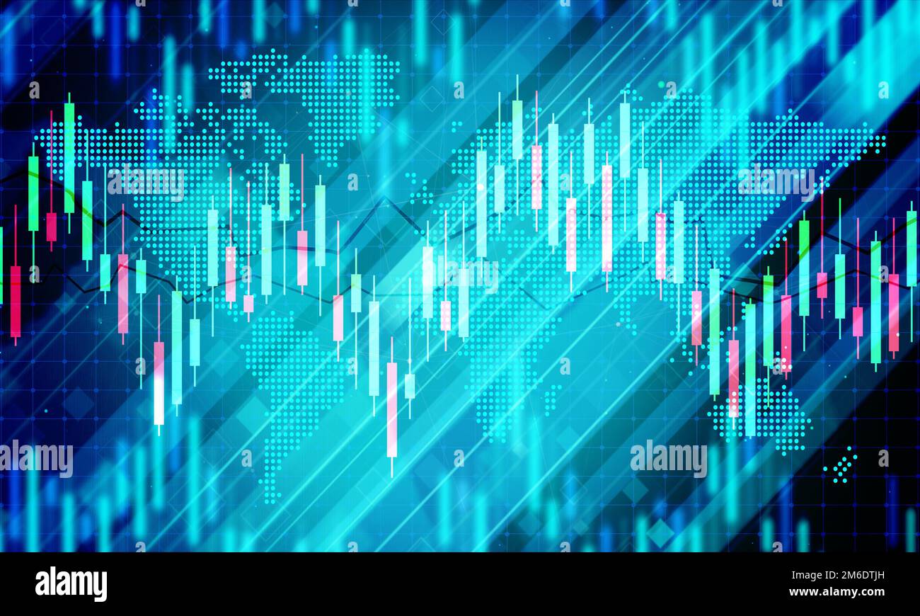 Digital Stock market trading background.Business investment concept