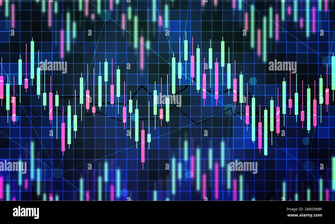 Digital Stock market trading background.Business investment concept