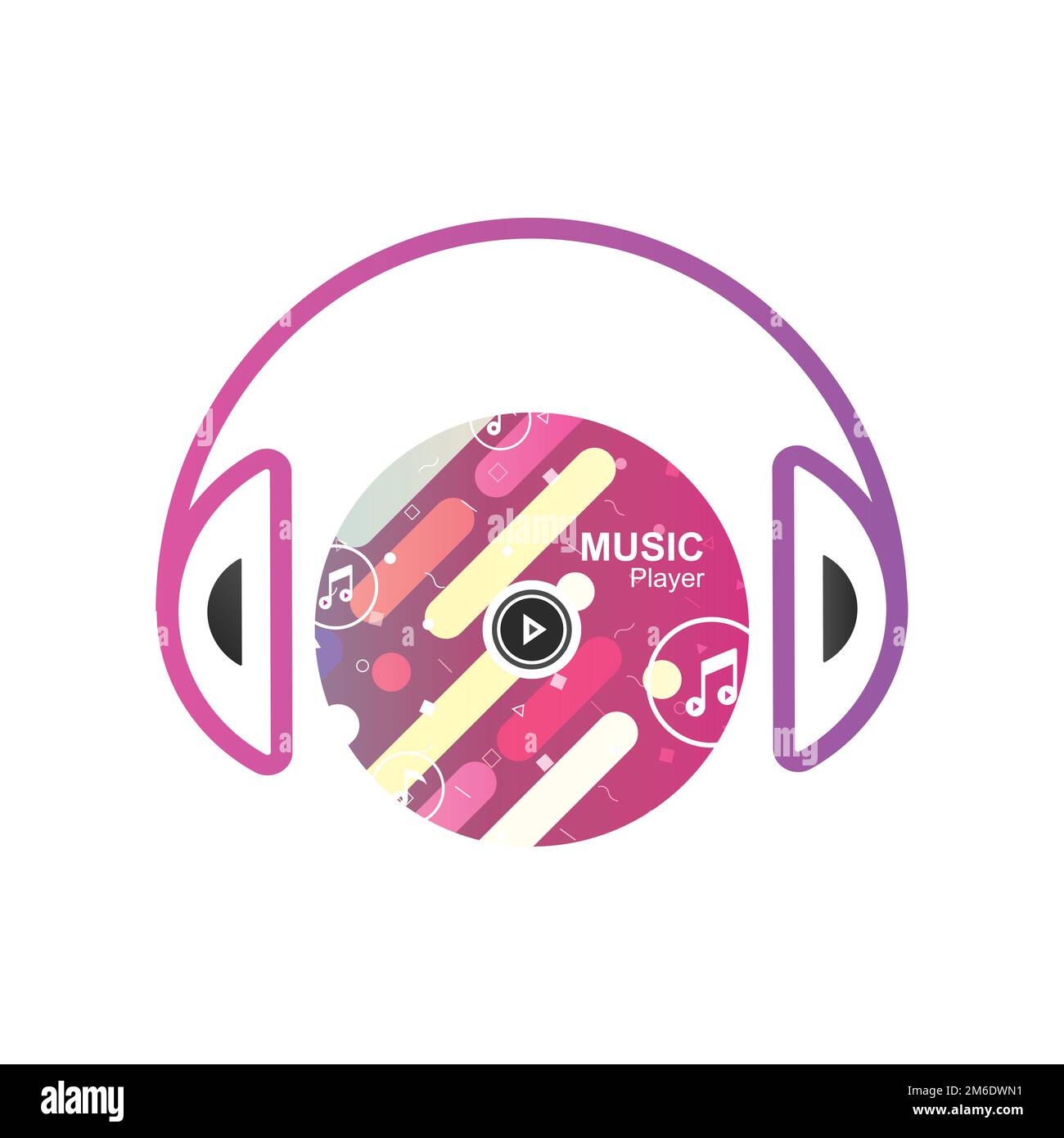 CD Music player concept vector Stock Photo