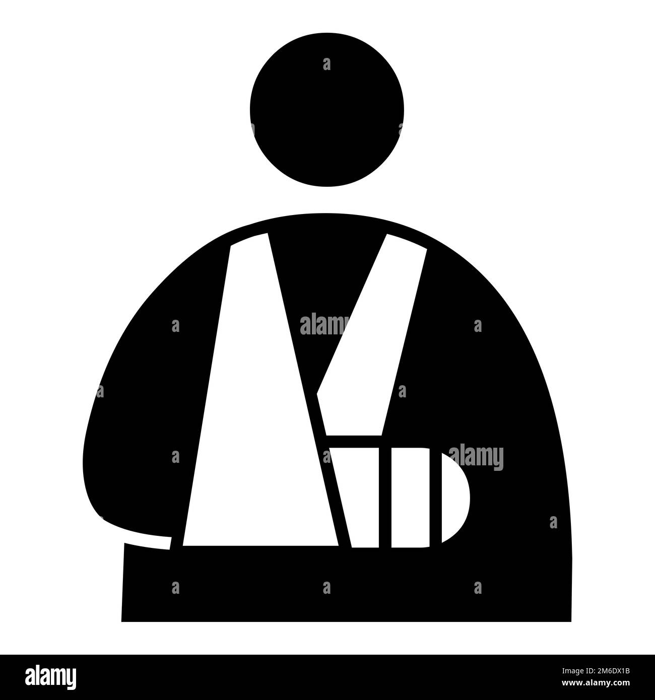 Broken arm symbol icon Stock Photo Alamy