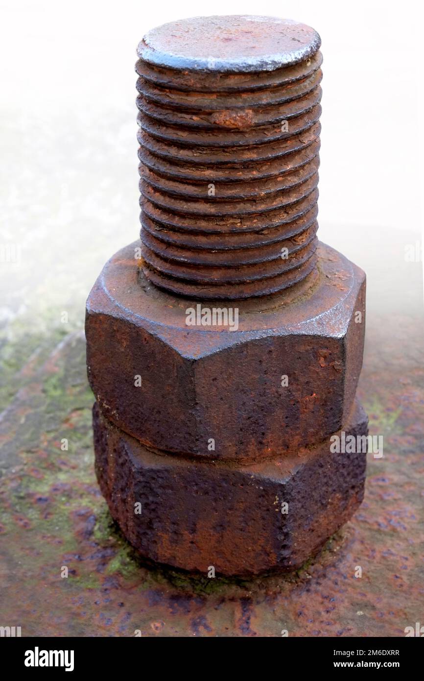 Bolt and nut Stock Photo