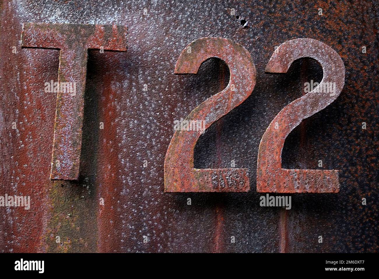 Letters, rusty metal letters Stock Photo
