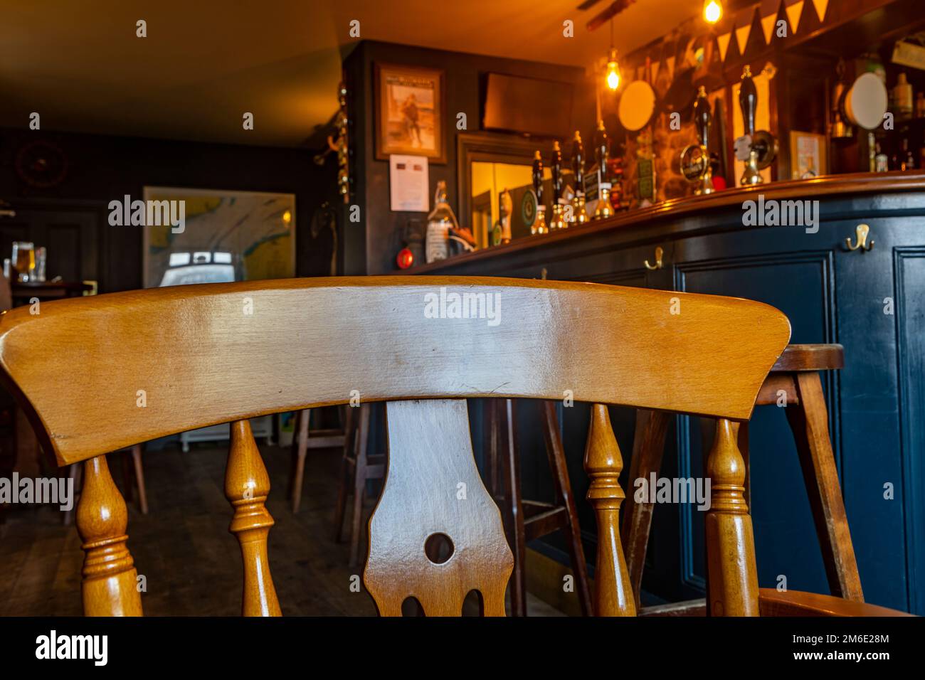 The interior of a traditional English pub Stock Photo