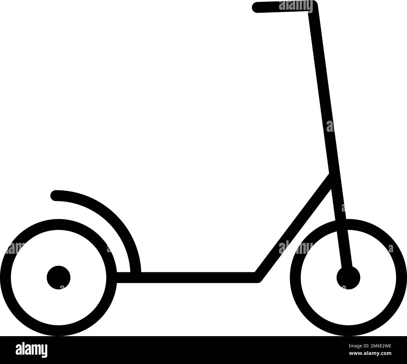 Scooter and kickboard icon. Editable vector. Stock Vector