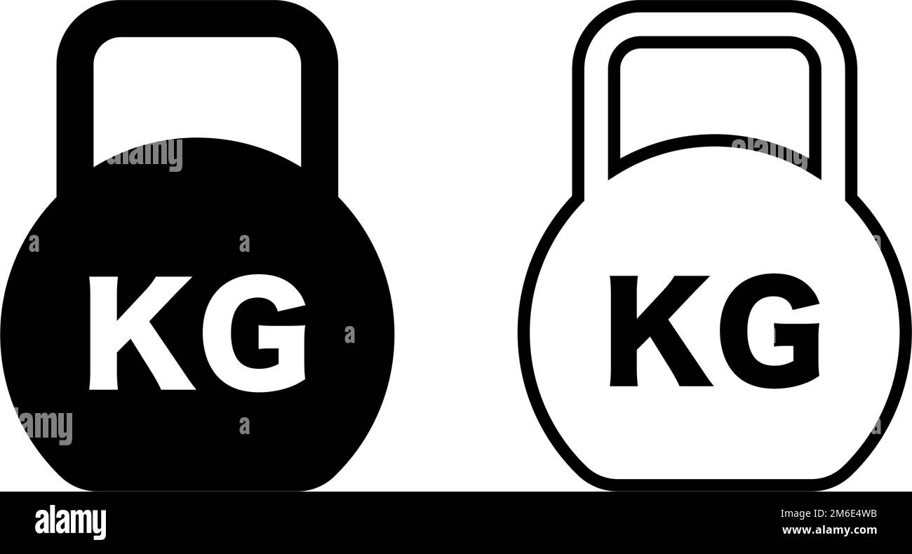 KG Icon Set Stock Vector