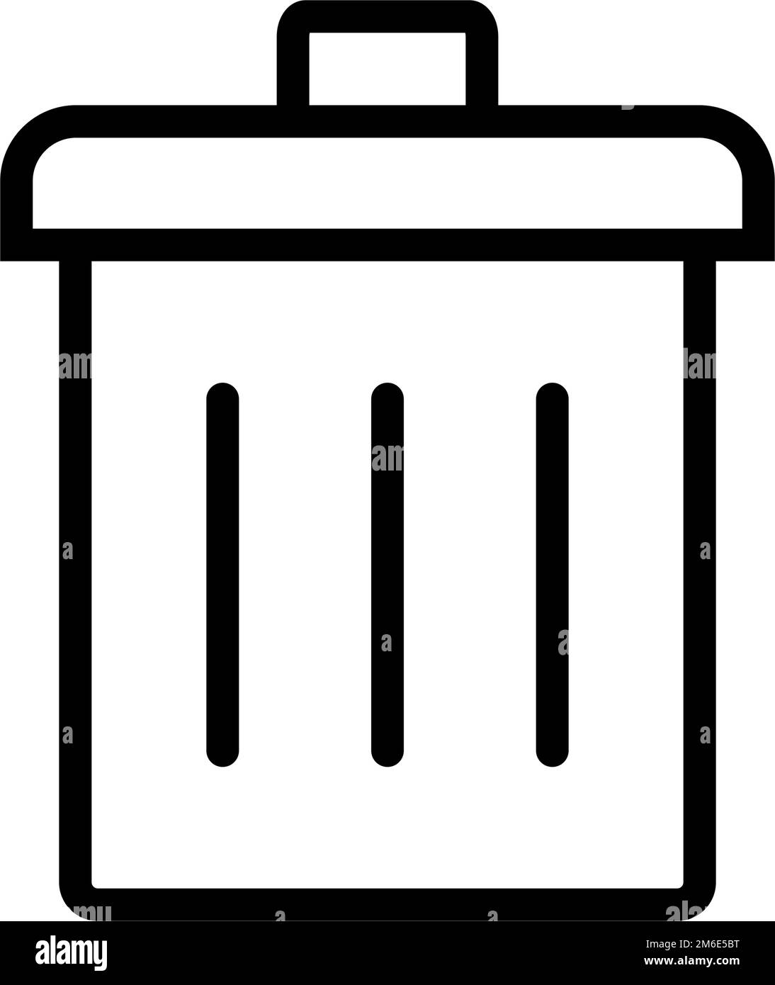 Garbage can and wastebasket. Editable vector Stock Vector Image & Art