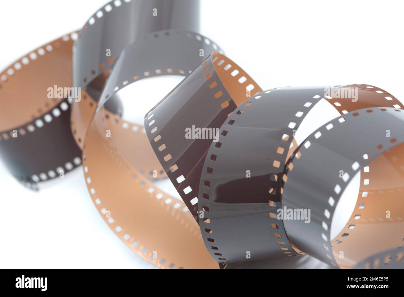 Coiled spiral of old 35mm film Stock Photo Alamy