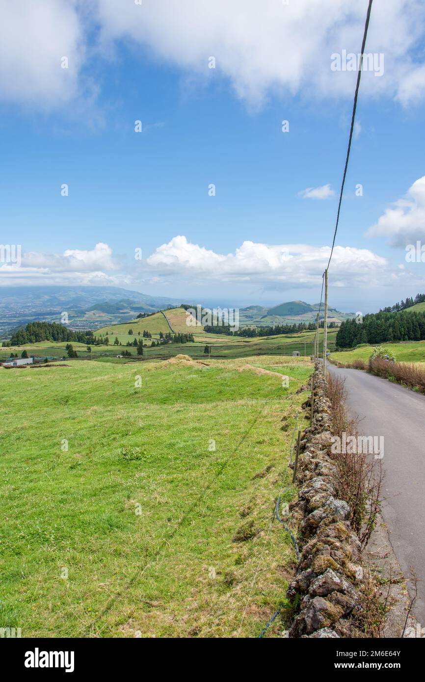 Walk on the Azores archipelago. Discovery of the island of Sao Miguel, Azores. Stock Photo