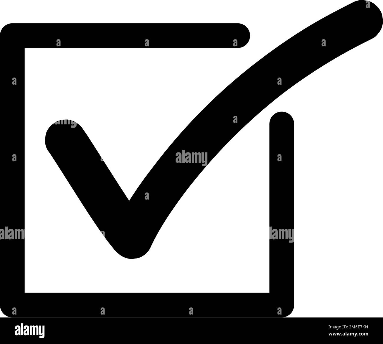 Check box silhouette icon. Check mark. Tick. Editable vector. Stock Vector