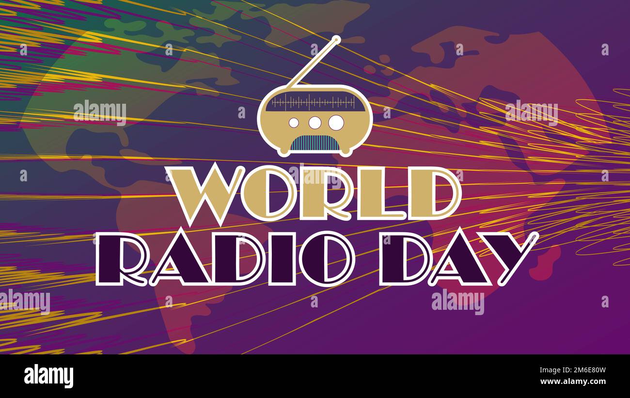Banner design celebrating world radio day holiday which is celebrated