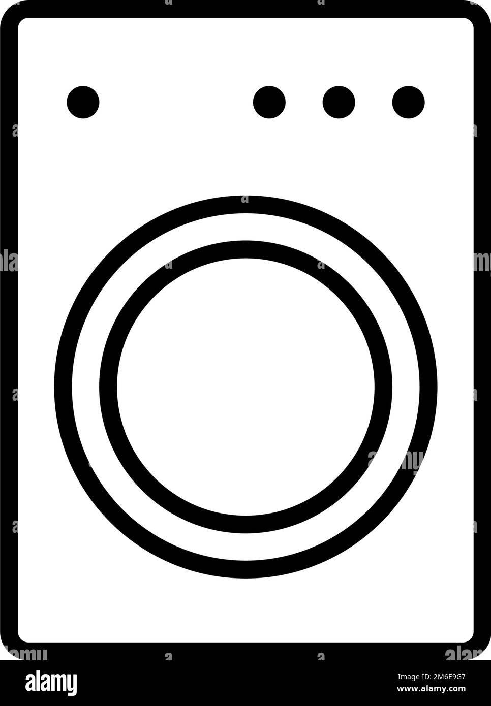 Drum-type washing machine icon. Dryer and Washer. Editable vector. Stock Vector