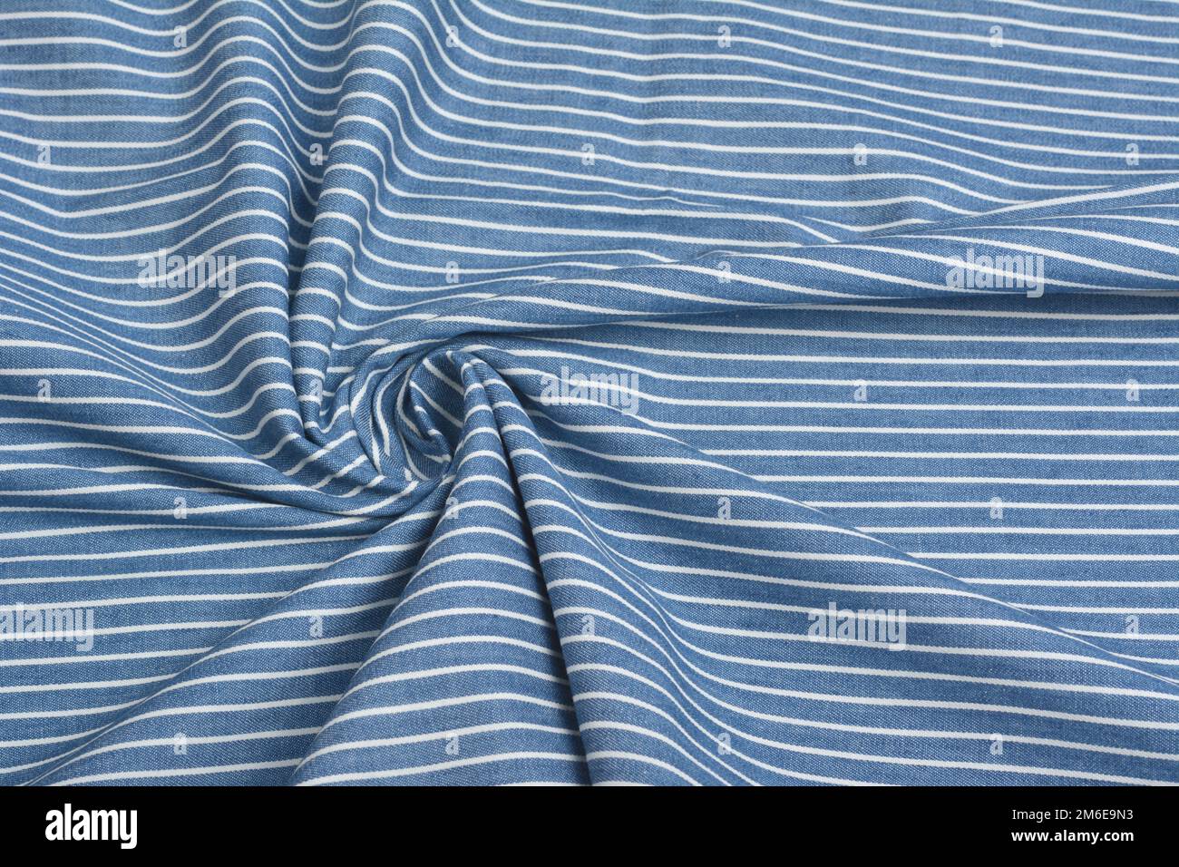 Blue fabric texture, closeup, background Stock Photo