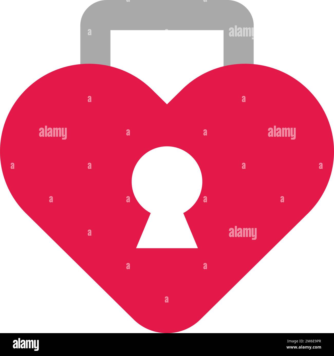 Heartshaped padlock icon. Security. Editable vector Stock Vector Image