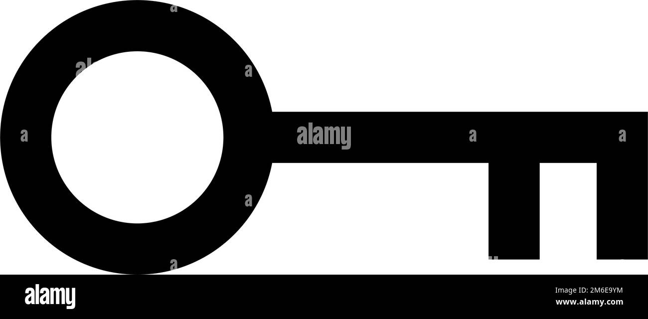 Key icon for locking and unlocking. Password. Editable vector Stock