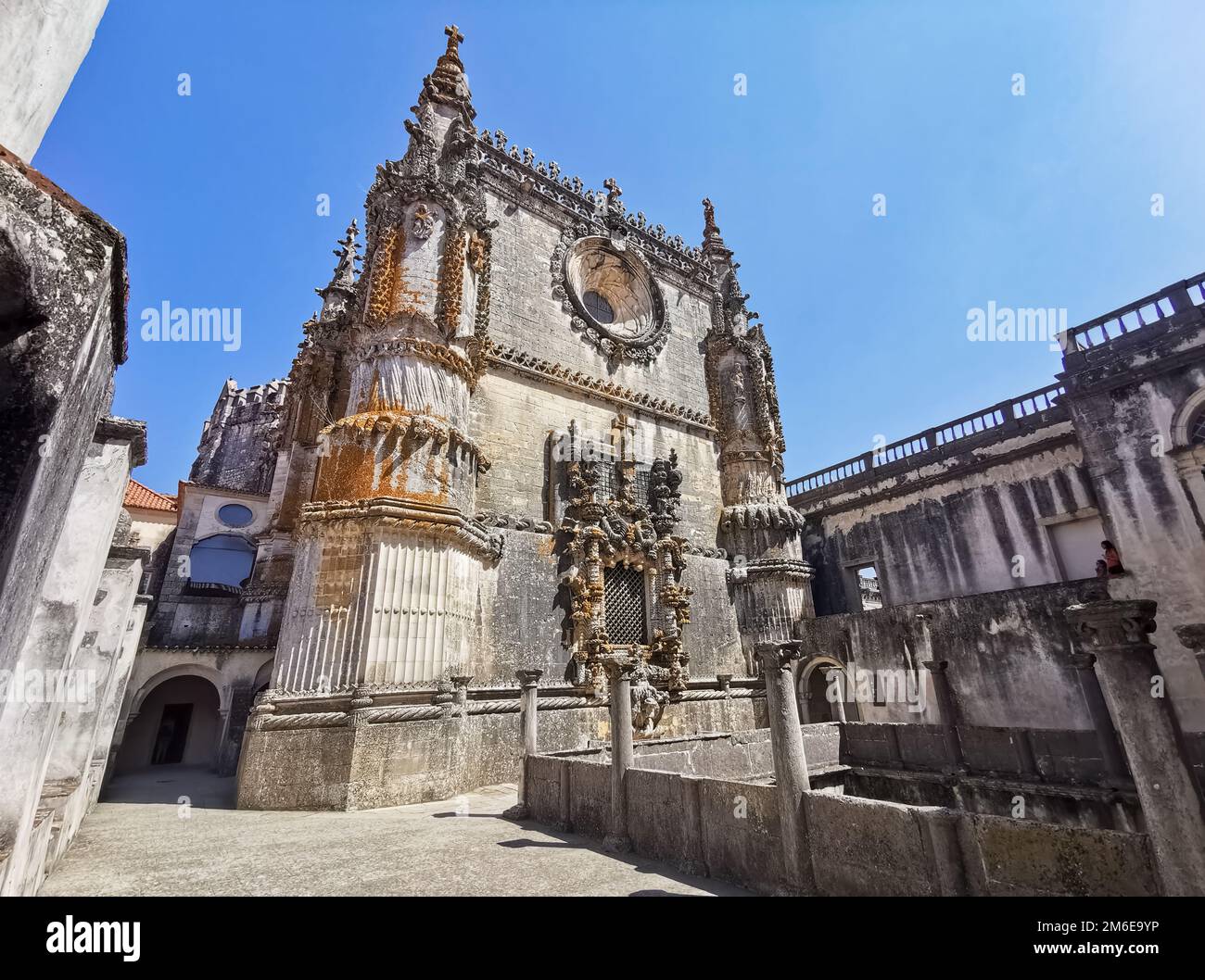 Tomar Portugal - 08 09 2022: Amazing view at the portuguese gothic ...
