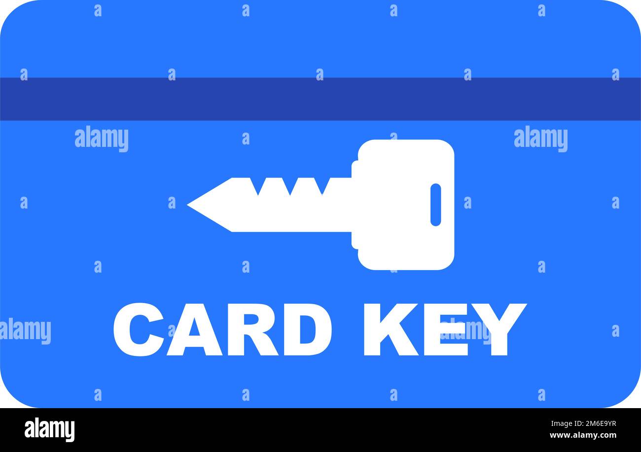 Modern card key icon. Digital key. Editable vector. Stock Vector