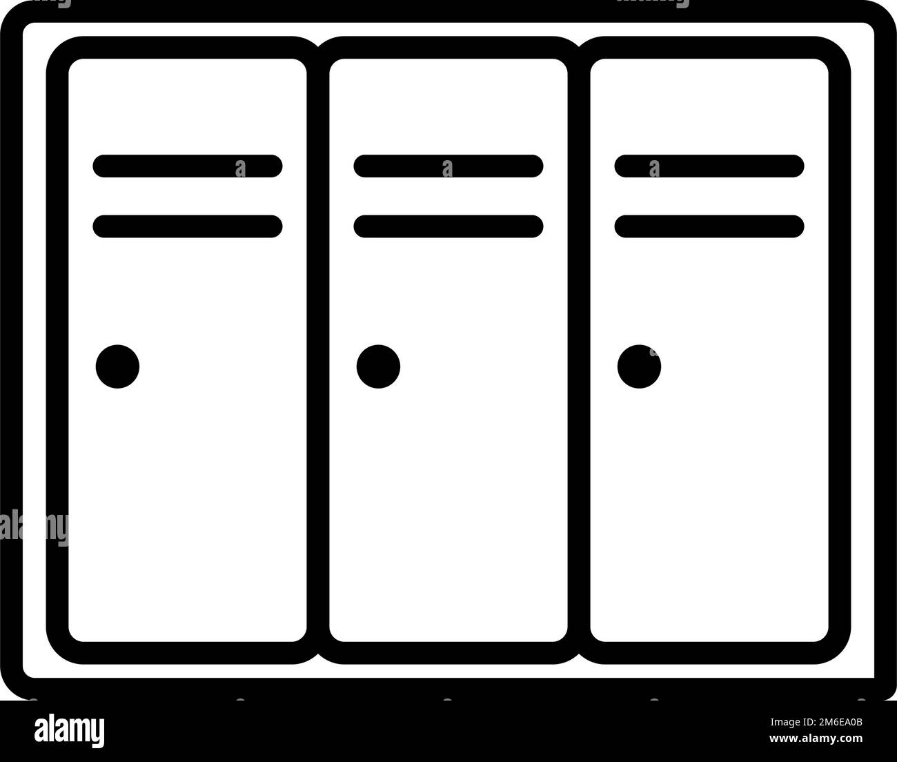 Locker Icon. Locker room symbol. Editable vector. Stock Vector