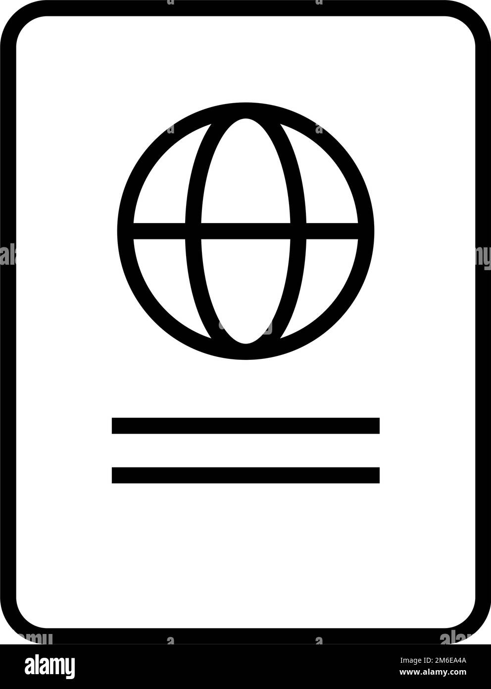 Simple passport icon. An item for international travel. Editable vector. Stock Vector