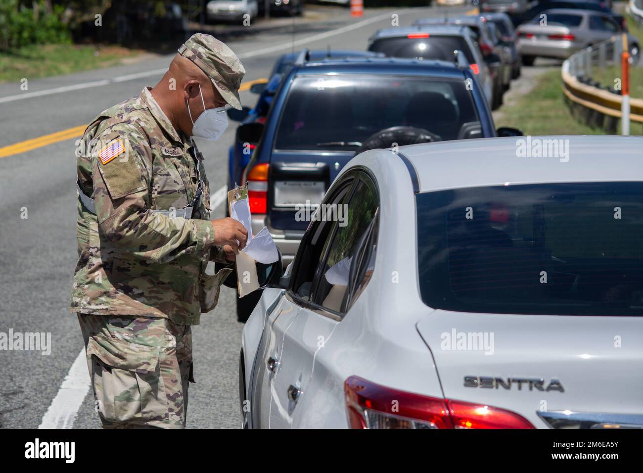 Sgt. Antonio Amaro of the Joint Task Force - Puerto Rico registers a ...