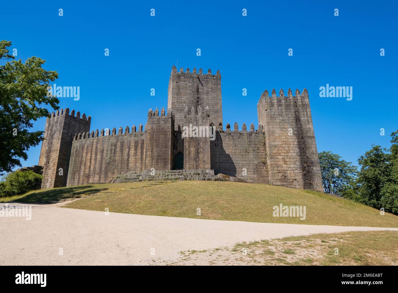 GuimarÃ£es, Portugal - Emblematic Medieval Castle in Holy Hill Stock Photo