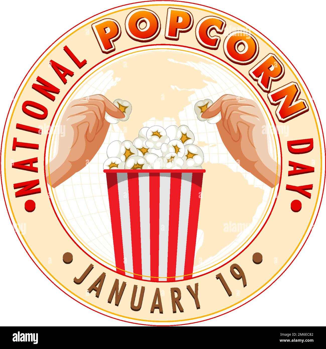 National Popcorn Day Logo Banner illustration Stock Vector Image & Art